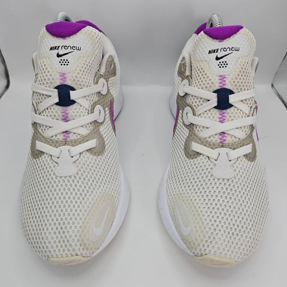 Nike Renew Run Platinum Tint Vivid Purple Womens 8.5 Shoes Sneakers - Picture 5 of 12